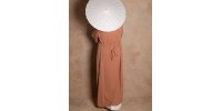 Kimono with tight sleeves in camel color